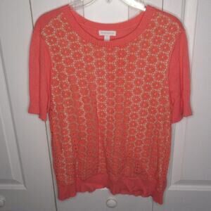 Charter Club Orange Front Lace blouse